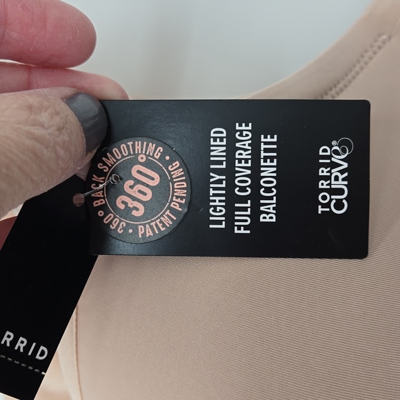 Torrid Curve Beige 360 Basic Smothing Lightly Lined Full Coverage Balconette 50B - Picture 7 of 12